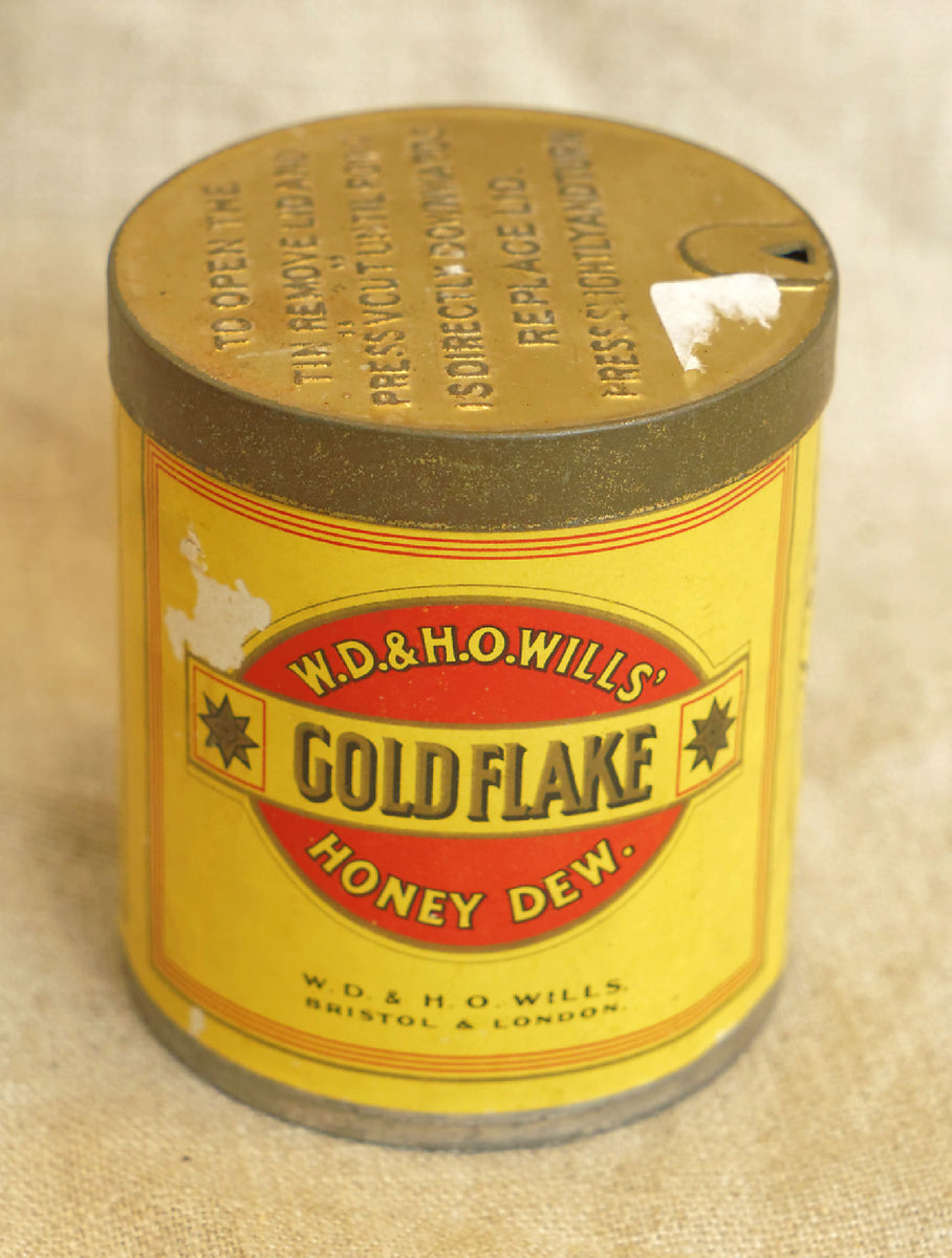 w.d. & h.o. wills tobacco tins W.D. & H.O.Wills 'Golden Flake' Tobacco Tin, circa 1920s w.d. & h.o. wills tobacco tins W.D. & H.O.Wills 'Golden Flake' Tobacco Tin, circa 1920s
