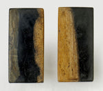 Rectangular BlackOrange Fossilised Wood Cabinet Pull