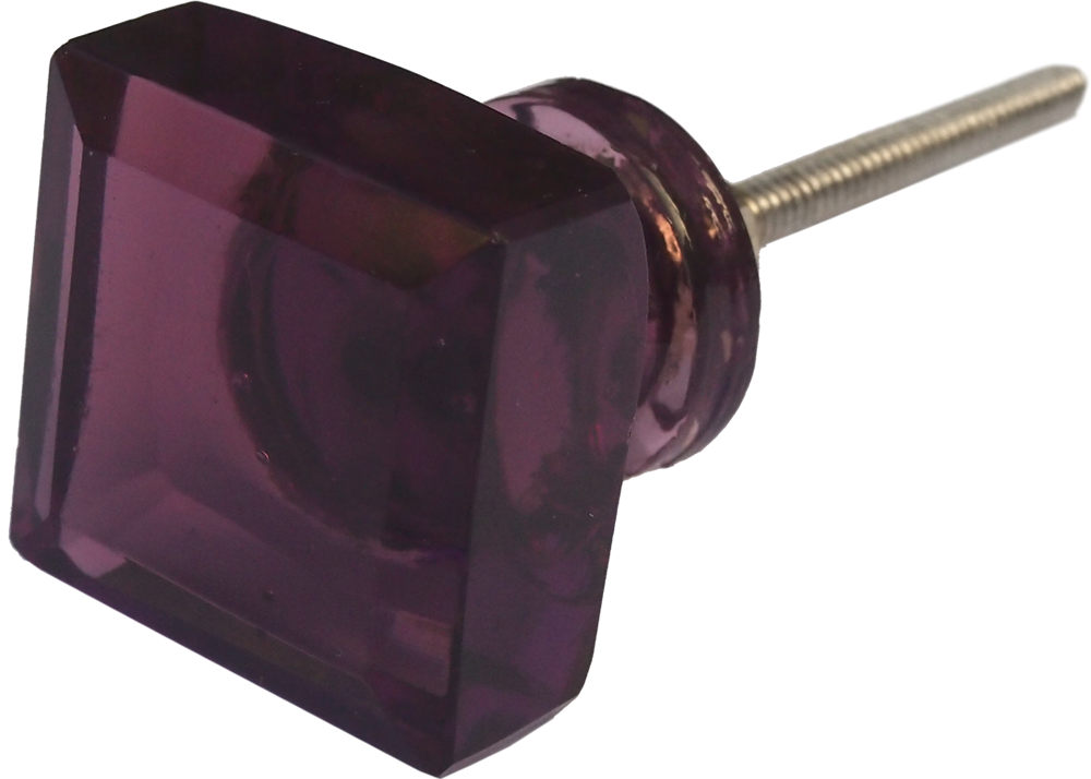purple glass dresser knobs Ravinte 10 Pack Purple Crystal Knobs for Dresser Drawers Glass Cabinet Knobs Diamond Shaped Drawer Knobs - 30 mm Knobs with Silver Base