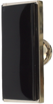 Inlaid Black Glass Rectangular Cabinet Knob