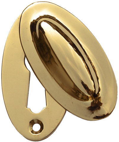Brass Oval Domed Key Escutcheon