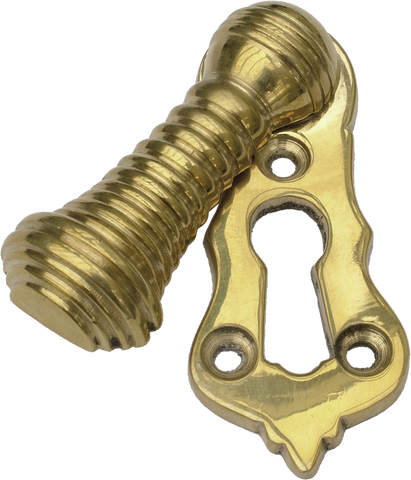 Beehive Brass Key Escutcheon
