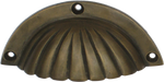 Antique Brass Crescent Shell Handle