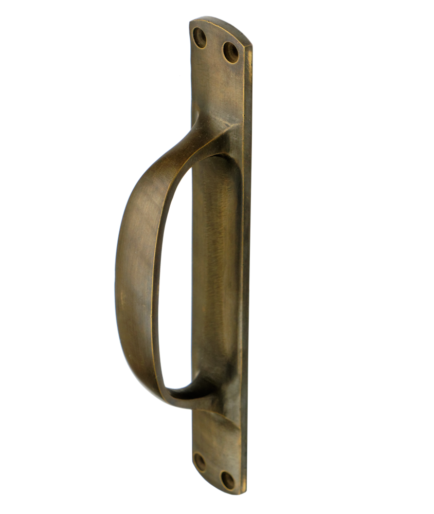Brass Door Handle with Back Plate Chloe Alberry Ltd.