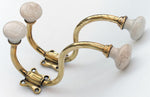 Pair of Antique French Porcelain Tipped Hooks circa 1890