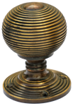 Large Antique Brass Beehive Turning Handle
