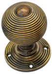 Large Antique Brass Beehive Turning Handle