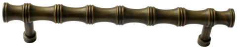 Large Antique Brass Bamboo Bar Handle