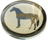 B&W Glass Equestrian Themed Cabinet Knobs