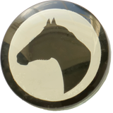 B&W Glass Equestrian Themed Cabinet Knobs