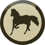 B&W Glass Equestrian Themed Cabinet Knobs