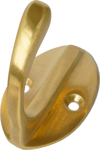 Small Brushed Brass Classic Hook