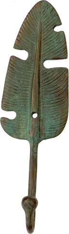 Verdigris Banana Leaf Hook