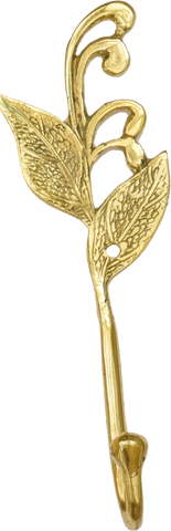 Brass Snowdrop Leaf Hook