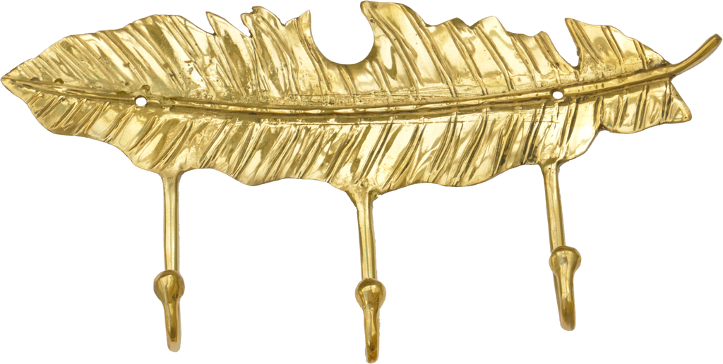 Leaf Triple Hook Brass – Chloe Alberry Ltd.