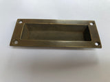 Rectangular Recessed Sliding Door Pull in Antique Brass finish