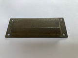 Rectangular Recessed Sliding Door Pull in Antique Brass finish