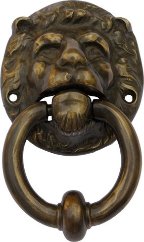 Antique Brass Lion Door Knocker