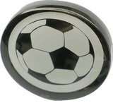 B&W Glass Football Themed Cabinet Knobs