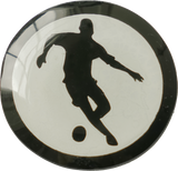 B&W Glass Football Themed Cabinet Knobs
