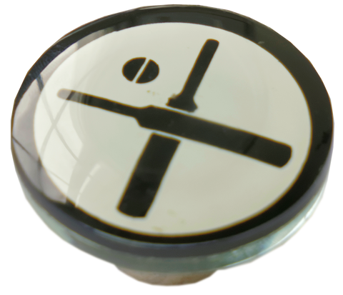 B&W Glass Cricket Themed Cabinet Knobs
