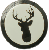 B&W Glass Stag Cabinet Knobs