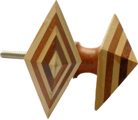 Wood Diamond Cabinet Knob