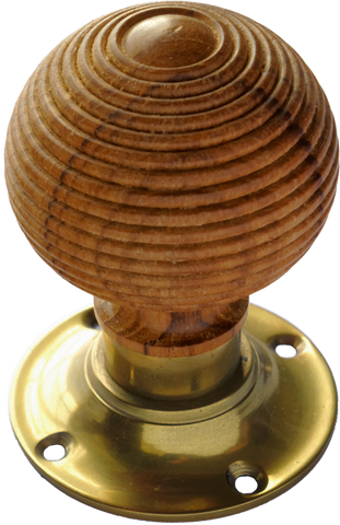 Beehive Wood Turning Handle Brass Base