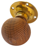 Beehive Wood Turning Handle Brass Base