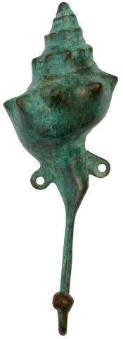 Conch Shell Hook Verdigris