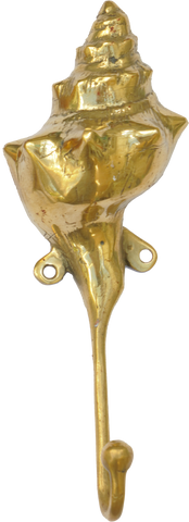 Conch Shell Hook Brass