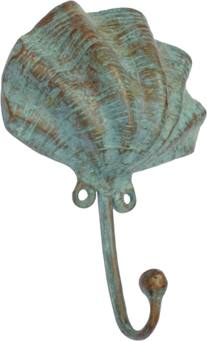 Clam Shell Hook Verdigris