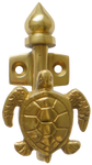 Turtle Hook in Polished Brass
