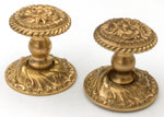 Early 1950's Ornate Brass Turning Handles with Backplate Cover