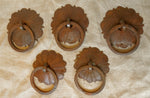 Handsome Antique Iron Ring Pull Handles