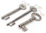 Vintage Large Polished Keys