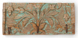 Antique Carved Wood Hook Panel