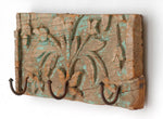 Antique Carved Wood Hook Panel