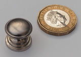Miniature Rimmed Cabinet Knobs in Brushed Nickel