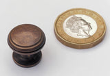 Miniature Cabinet Knobs in Antique Brass