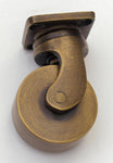 Square Top Caster in Antique Brass