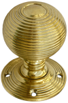 Large Brass Beehive Turning Handle