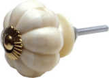 Porcelain Bone Pumpkin Knob Medium & Large (2 sizes)