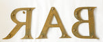 Solid Brass 1950's Letters