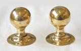 Victorian Brass Round Turning Handles