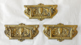 Three Victorian Decorated Drawer Pulls