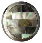 Inlaid Grey Shell Round Cabinet Knob (3 sizes)