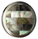 Inlaid Grey Shell Round Cabinet Knob (3 sizes)