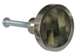 Inlaid Grey Shell Round Cabinet Knob (3 sizes)