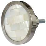 Inlaid Mother of Pearl Round Cabinet Knob (3 sizes)